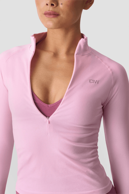 Smooth Seamless 1/2 Zip LS W